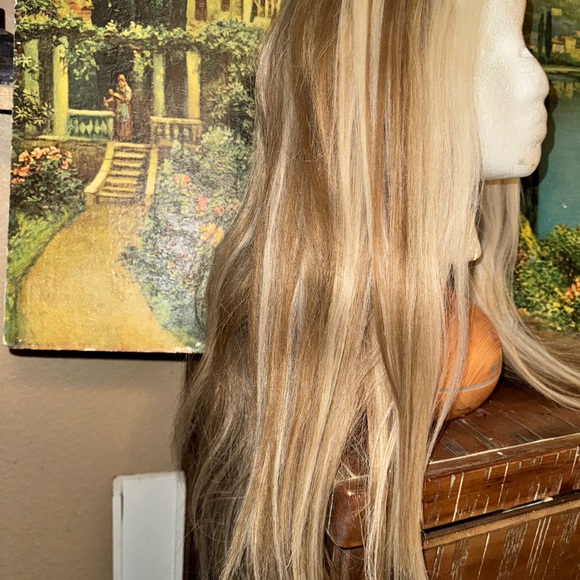 Tan Hair Wig with Smooth Flowing Extensions